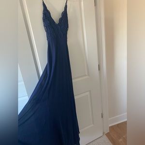 Navy blue maxi dress